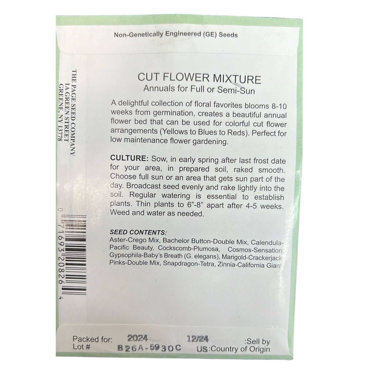 Valley Greene 300mg Cut Flower Seed Mixture Seeds