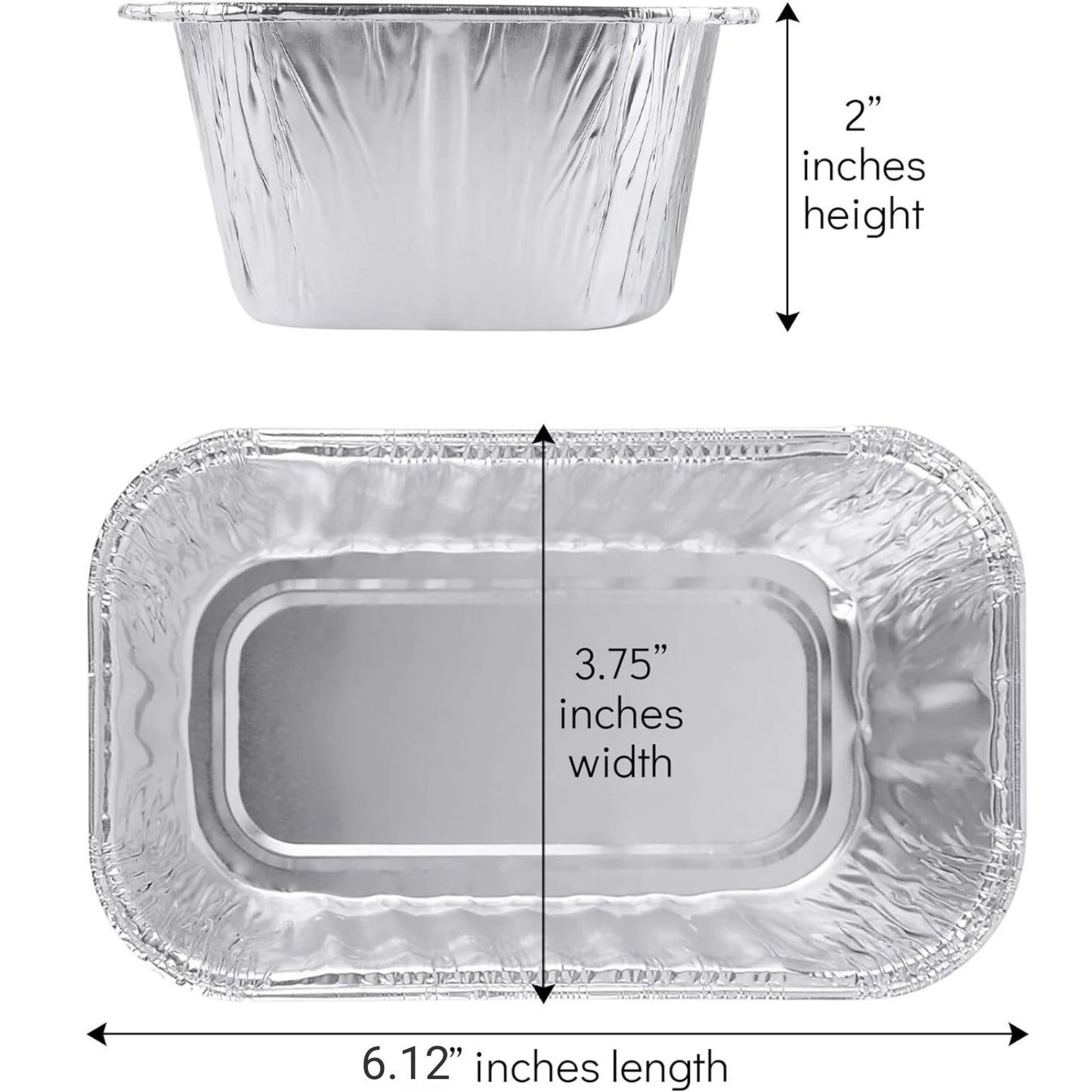 Disposable Aluminum 1lb Rectangular Loaf Pans