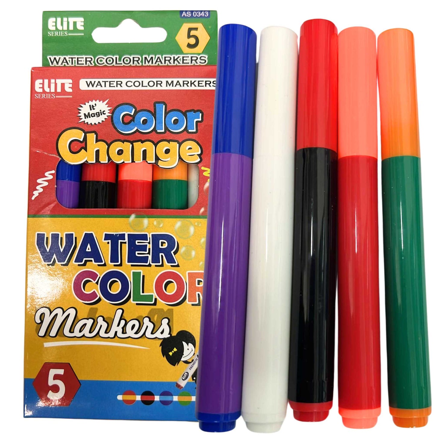 Elite Series – Vibrant Watercolor Markers: 5 Pack Markers School product image 5
