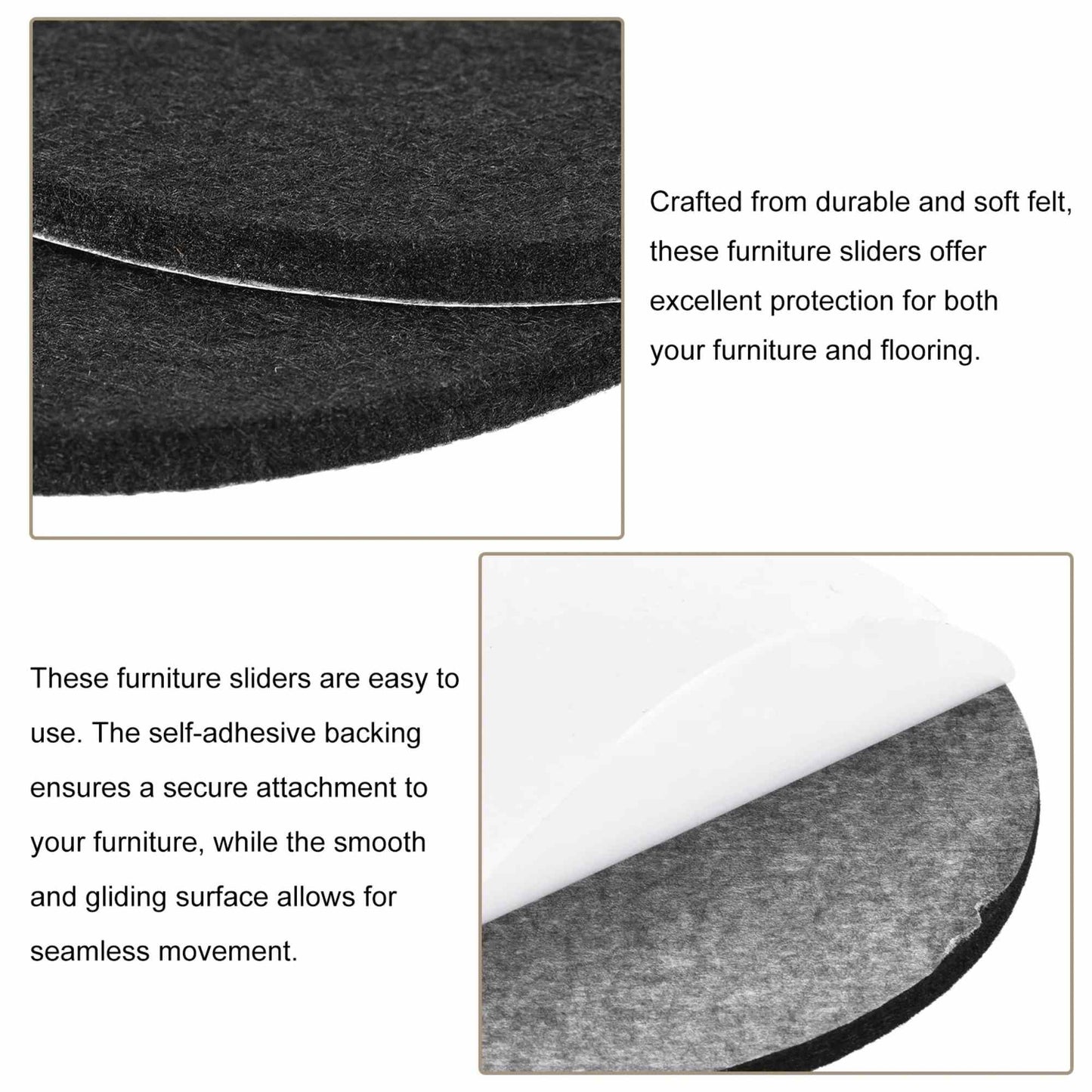 Oval & Round Felt Pads, Furniture & Floor Protectors