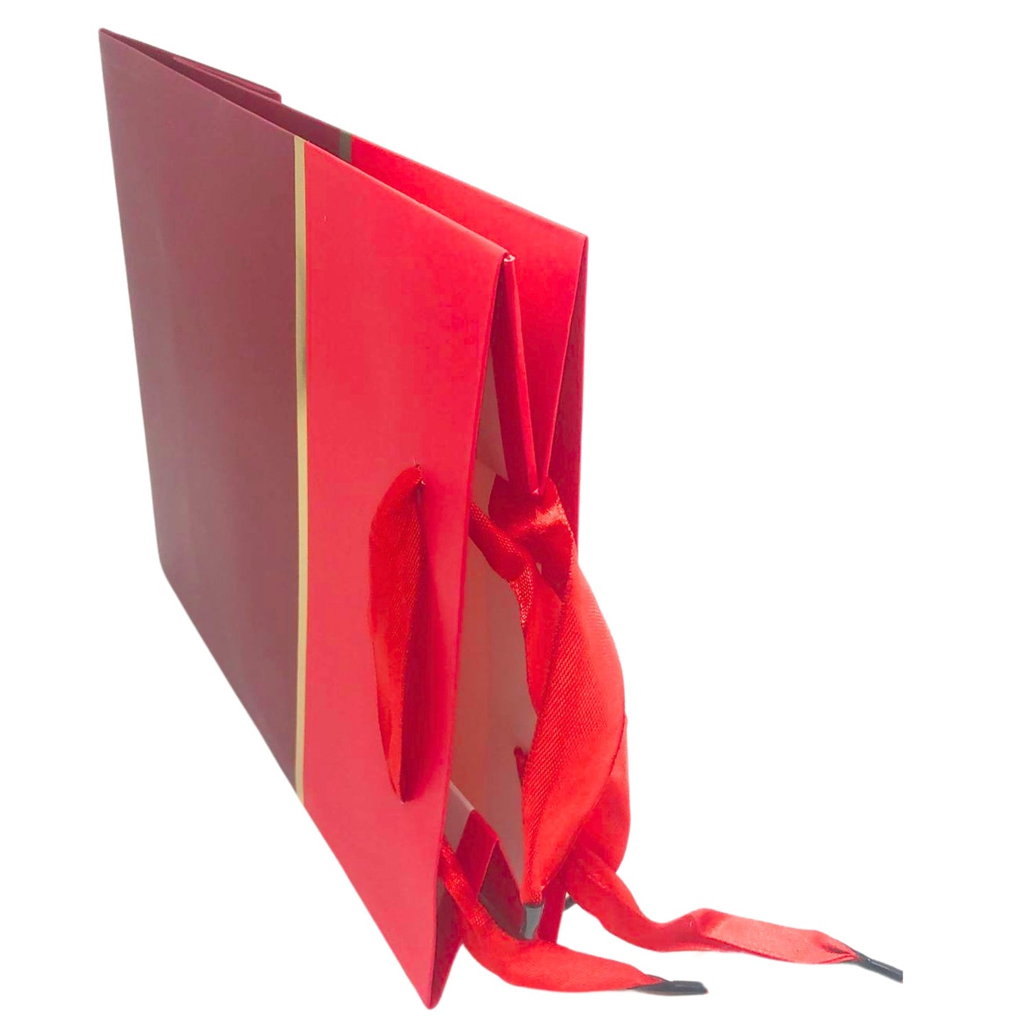Gift Bag – Festive and Reusable Bag for Celebrating Special Moments ..Orange Ribbon