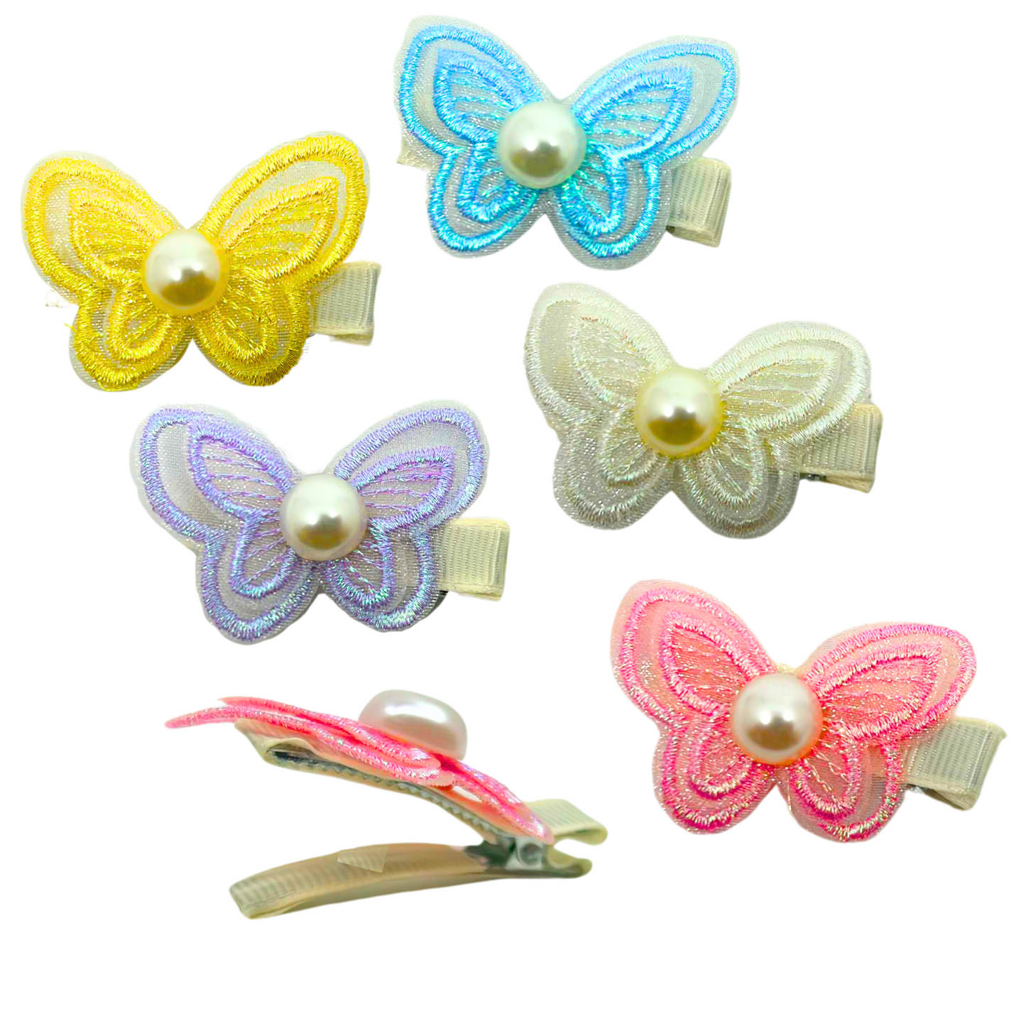 Stylish Fabric Butterfly Hair Clips: 1CT