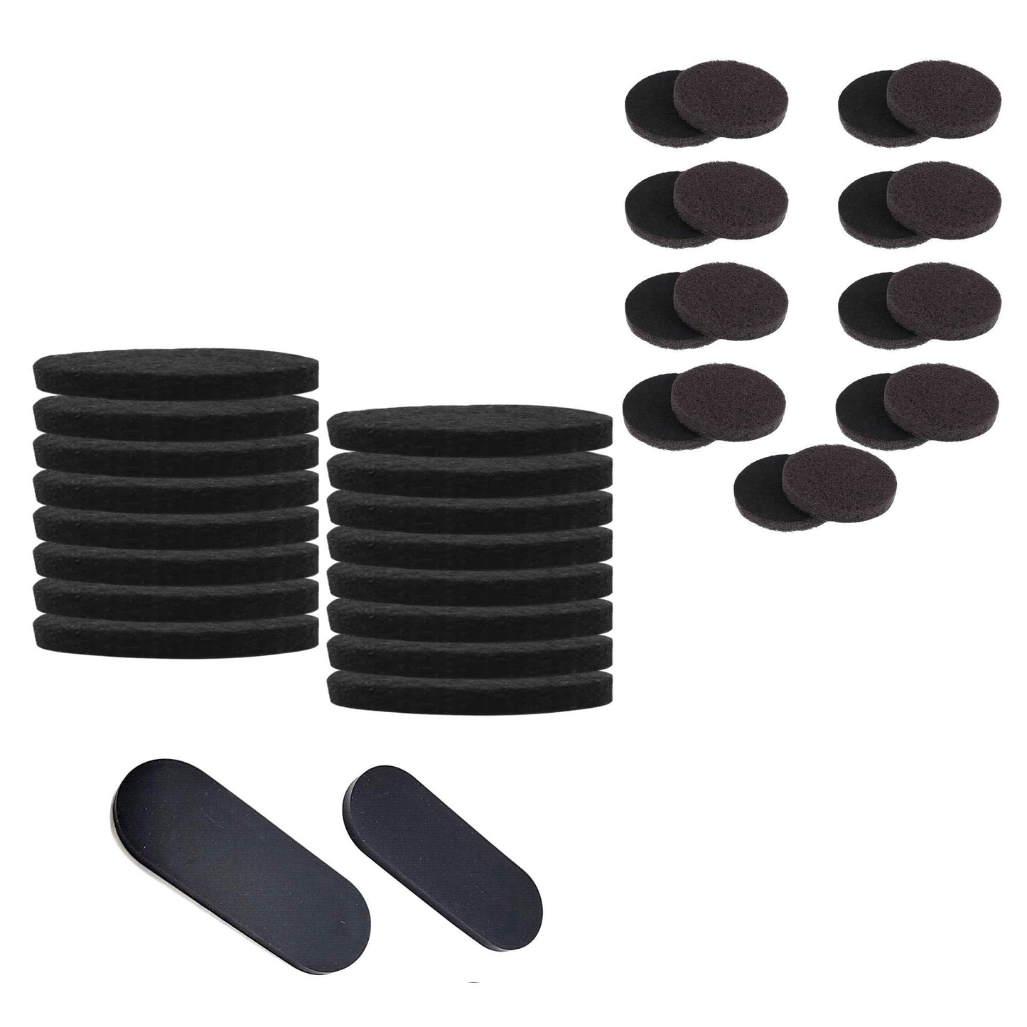 Oval & Round Felt Pads, Furniture & Floor Protectors