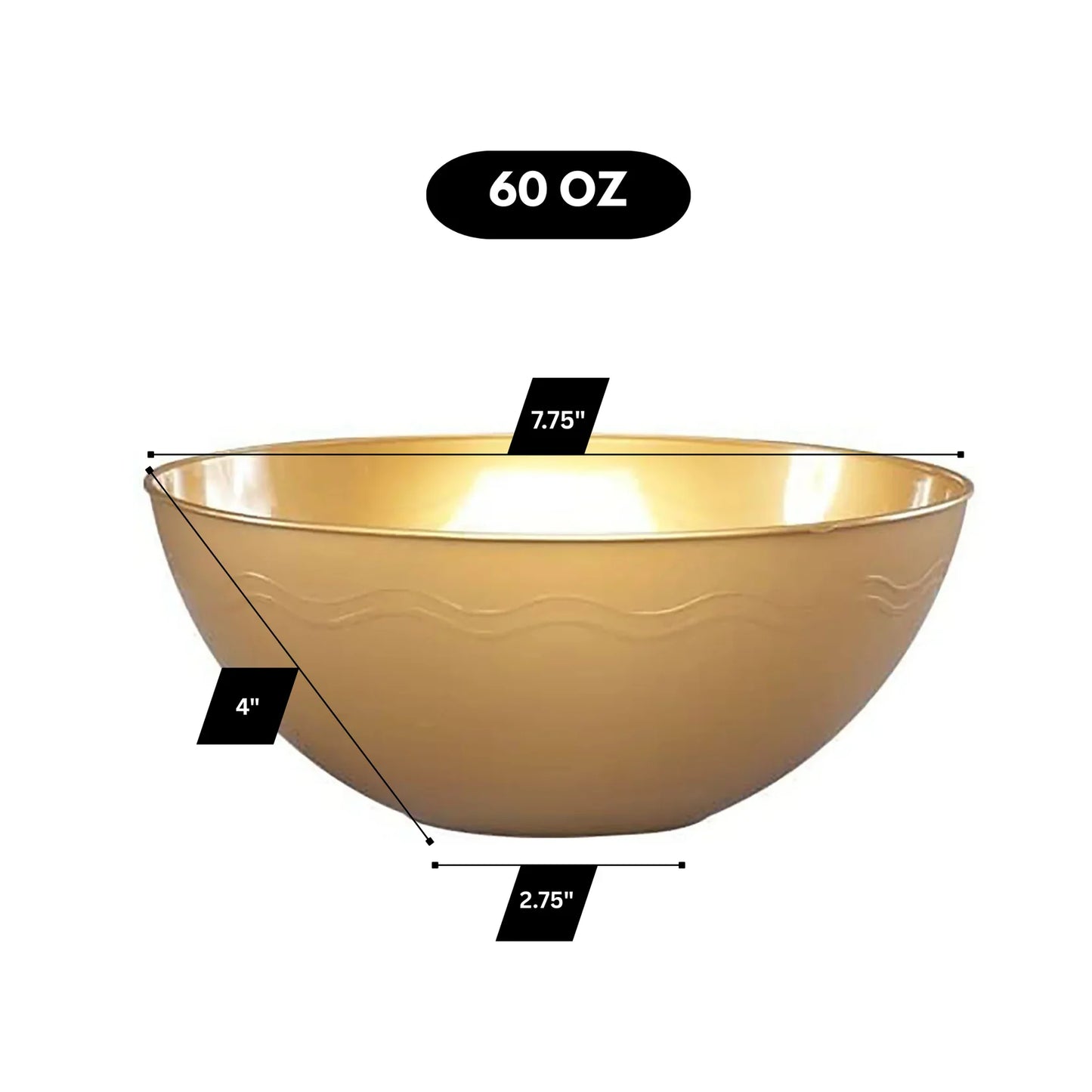 Gold Plastic Bowl