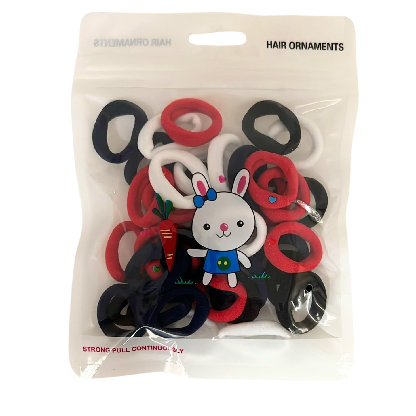 Hair Ties in Black, White & Red