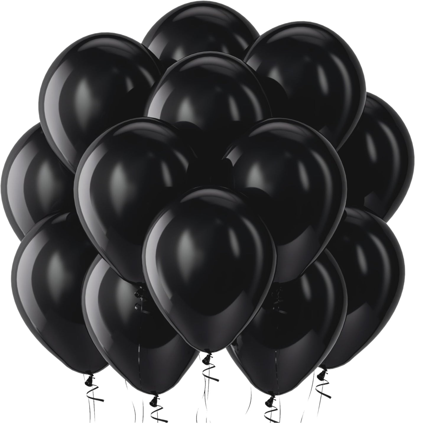 Helium-Quality Natural Latex Balloons Black