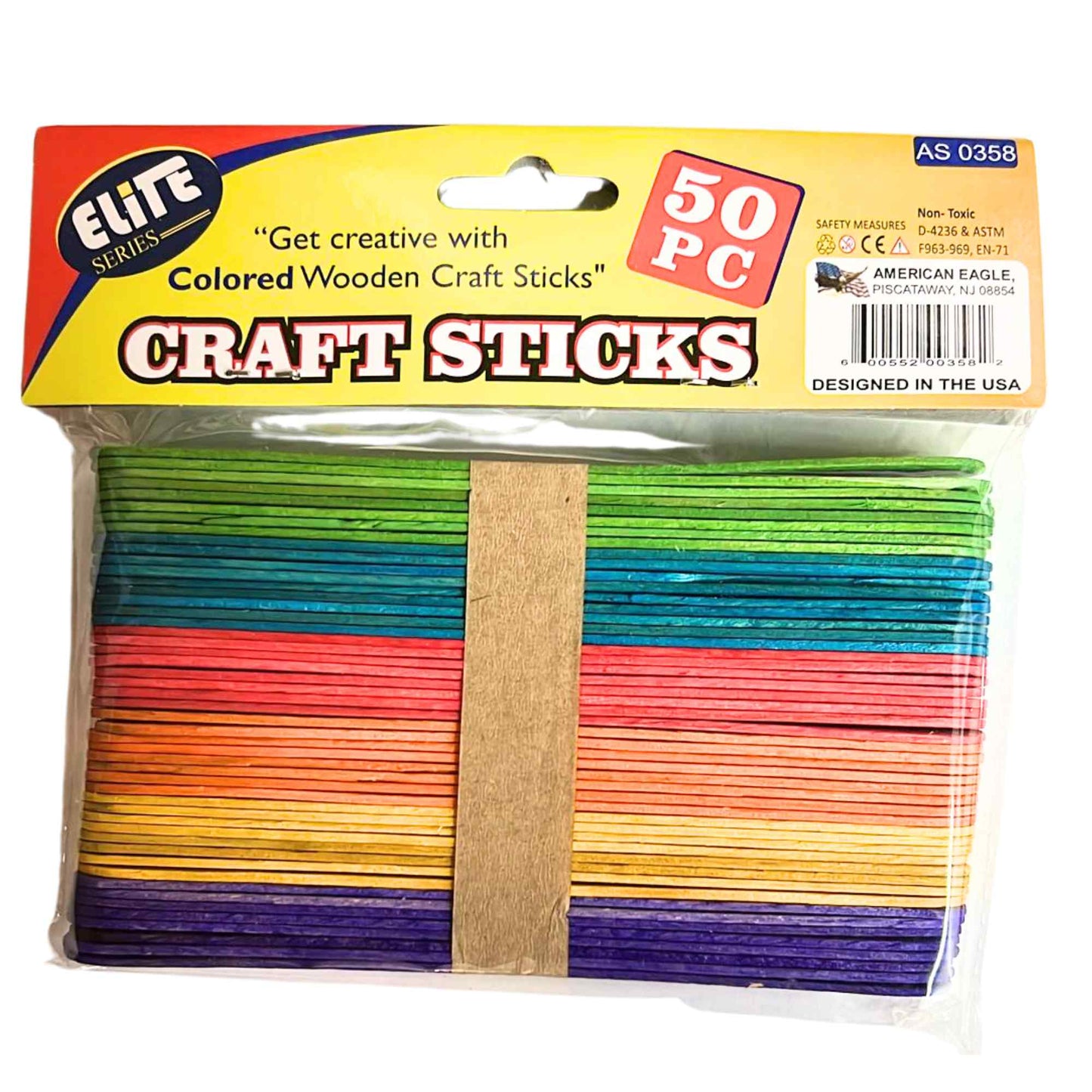 Incraftables Vibrant Color Popsicle Craft Sticks