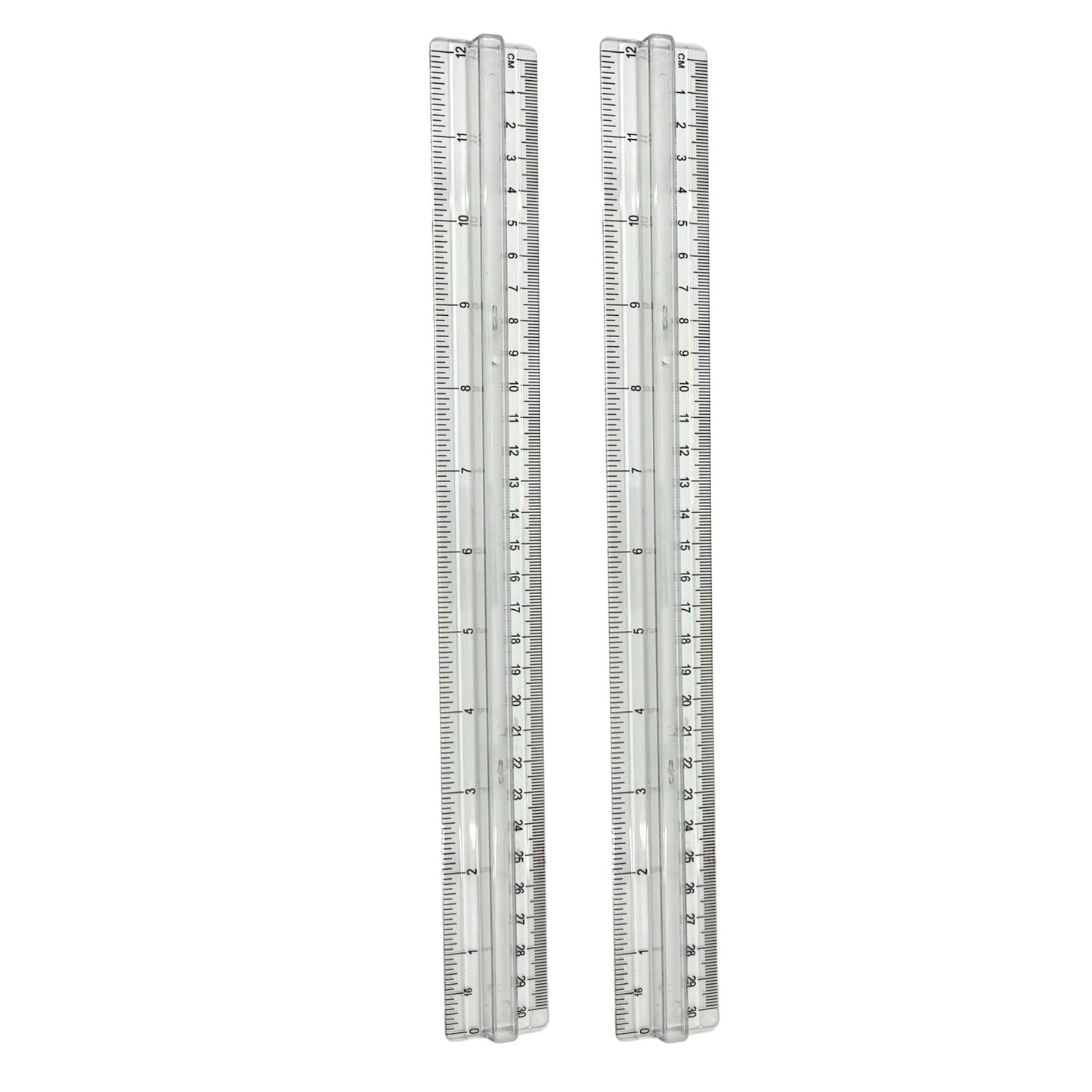 Metric & Imperial Scale Raised Grip Aluminium Ruler