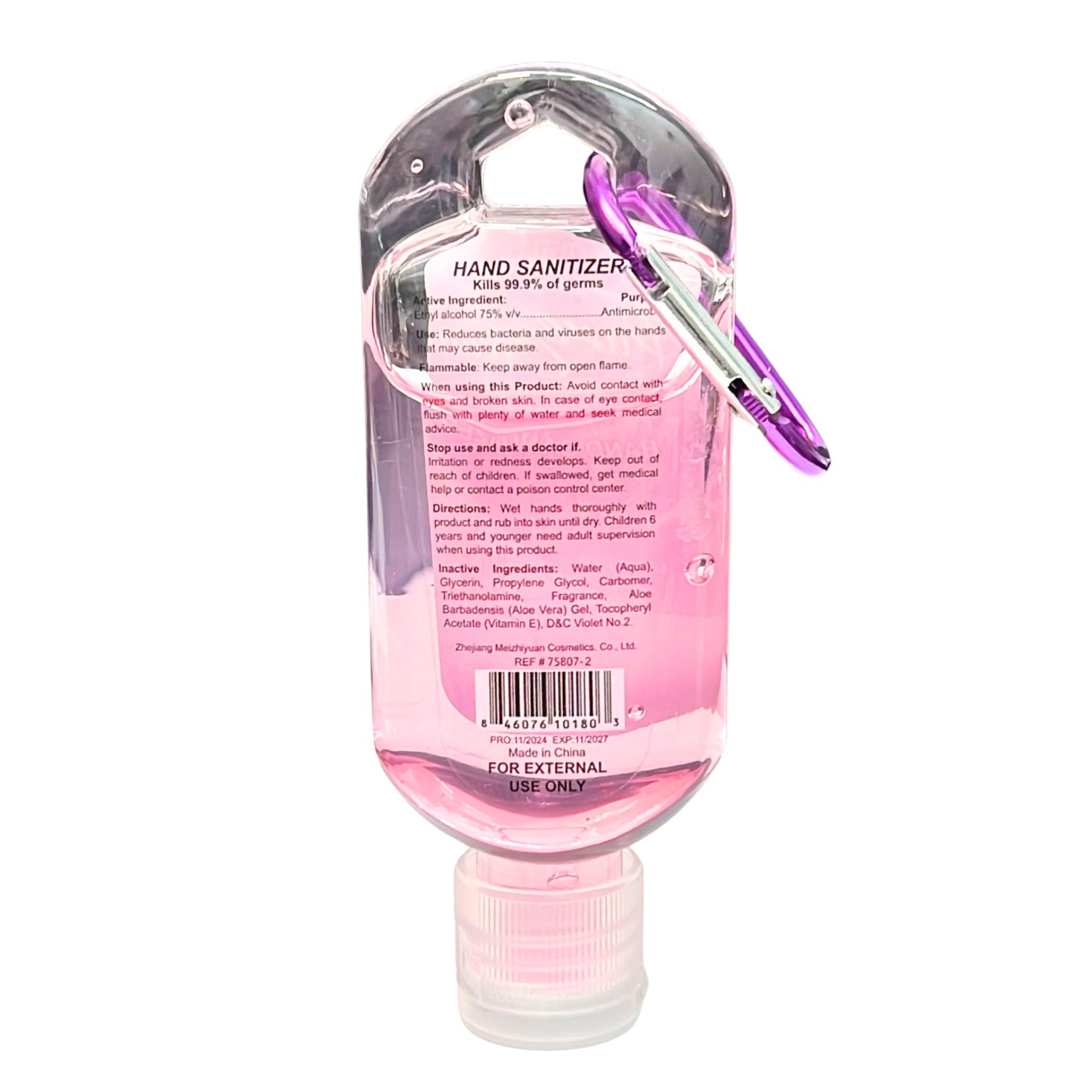 1.8 oz Lovali Pocket Hand Sanitizer with Pocket Ring