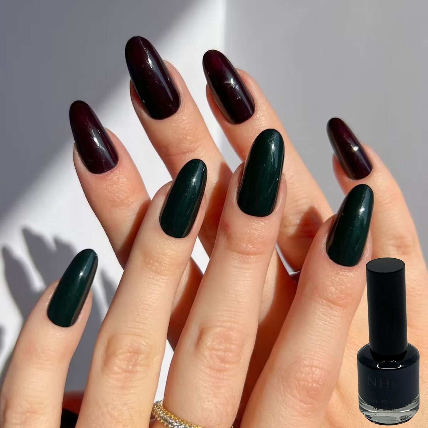 NHC 20ml Black Nail Polish: 1 Pack Personal Care Holiday Gift makeup Nail Polish size and feature image