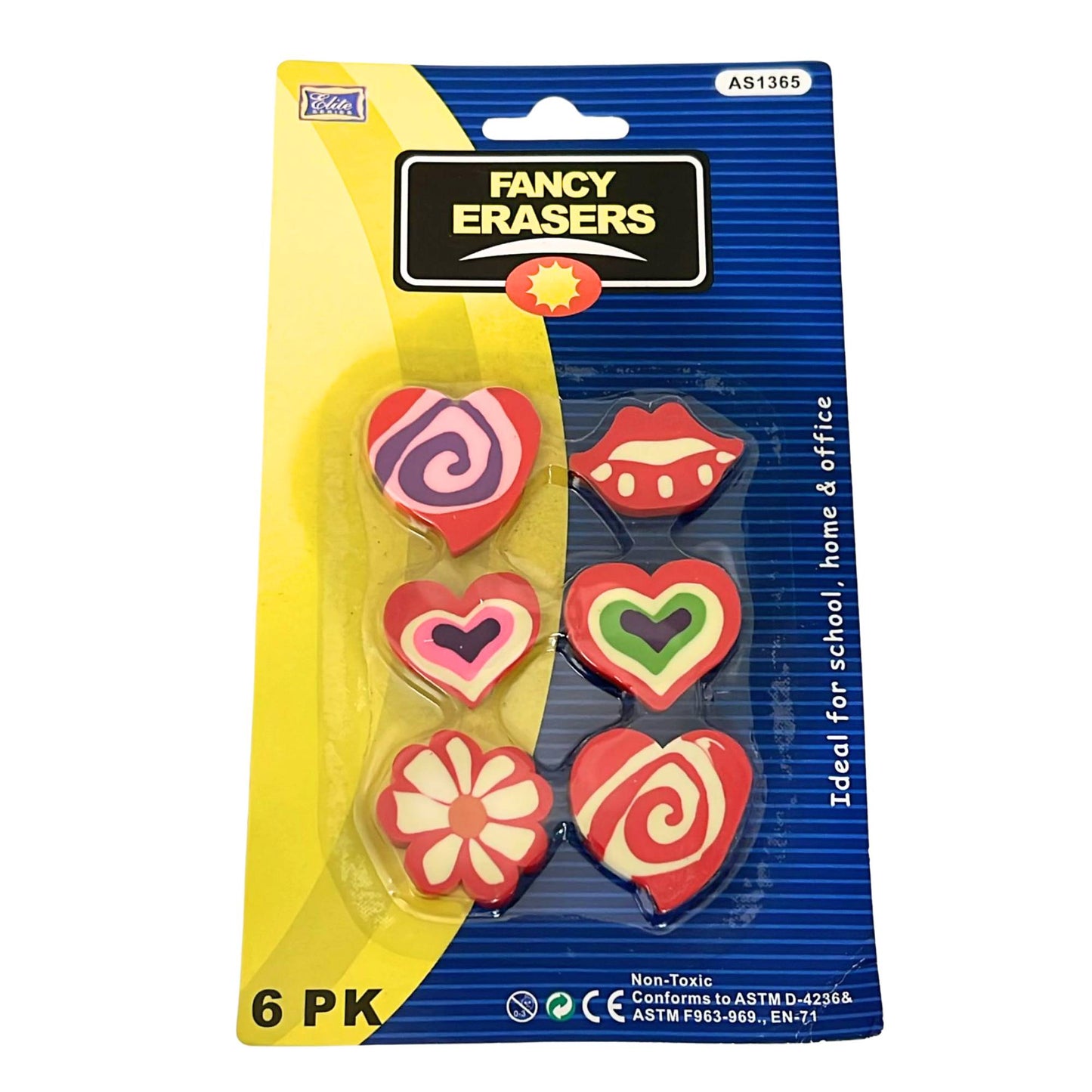 Non Toxic Fancy Eraser: 6 Pack lifestyle use image