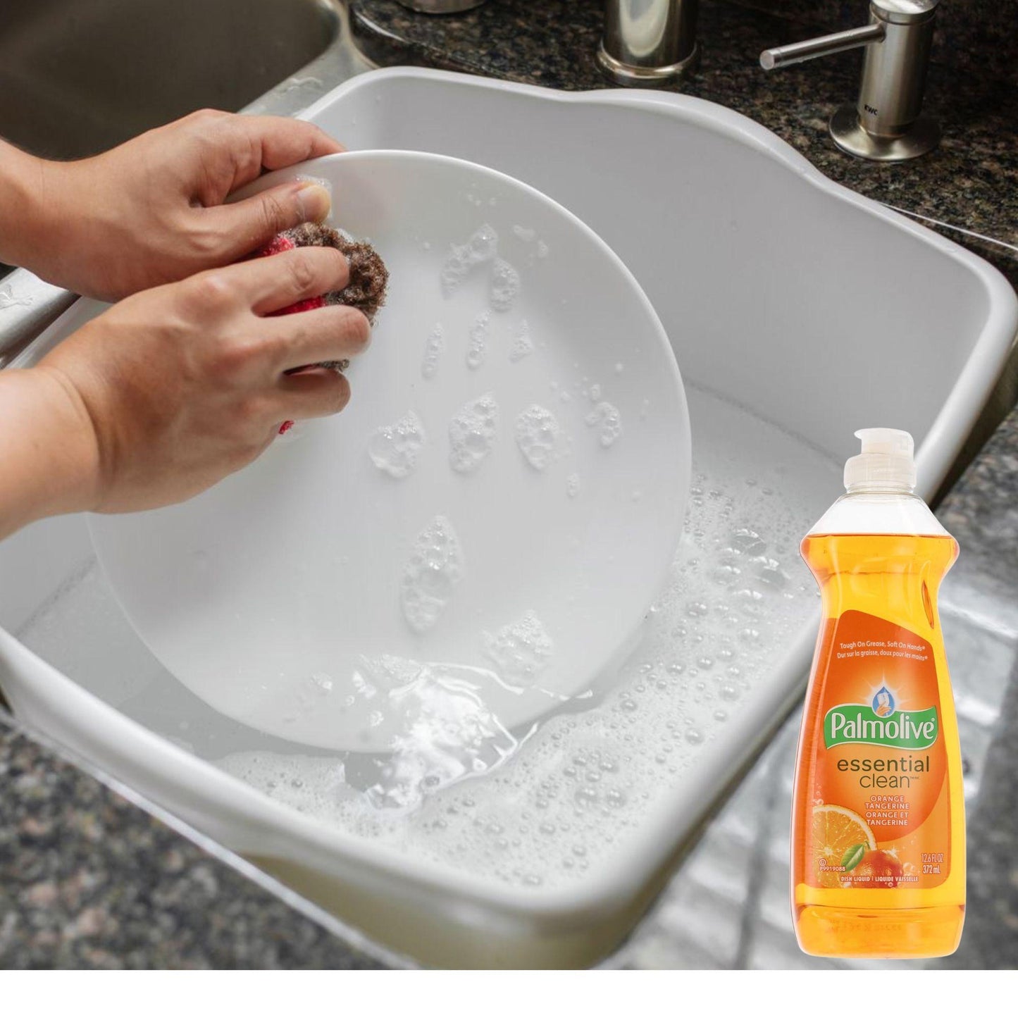 Palmolive Essential Clean Liquid Dish Soap, Tangerine Scent, 12.6 fl oz Dish Detergent & Soap Dish Soap Feature lifestyle