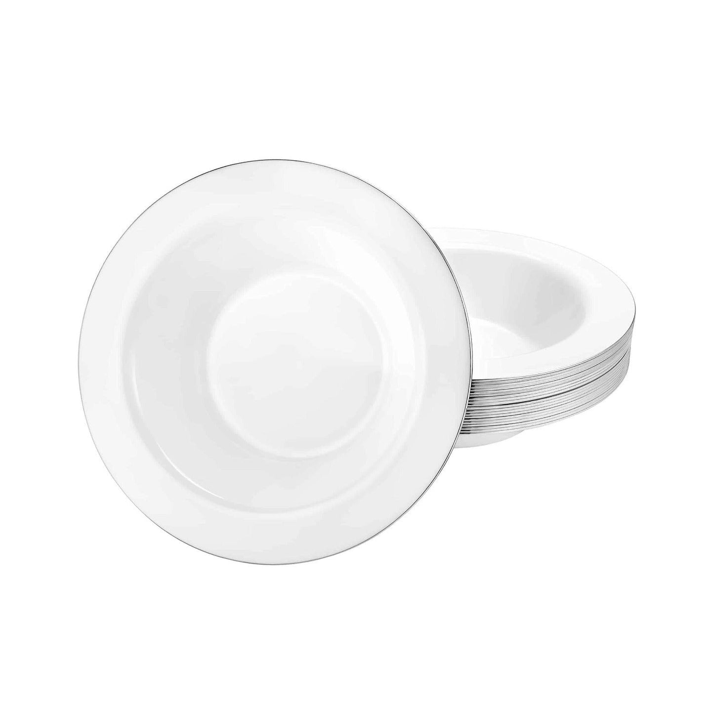Pearl White Magnificent Heavyweight Plastic Bowls