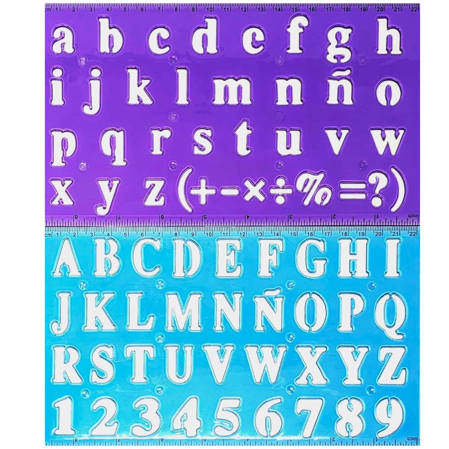 Plastic Stencil Ruler Set