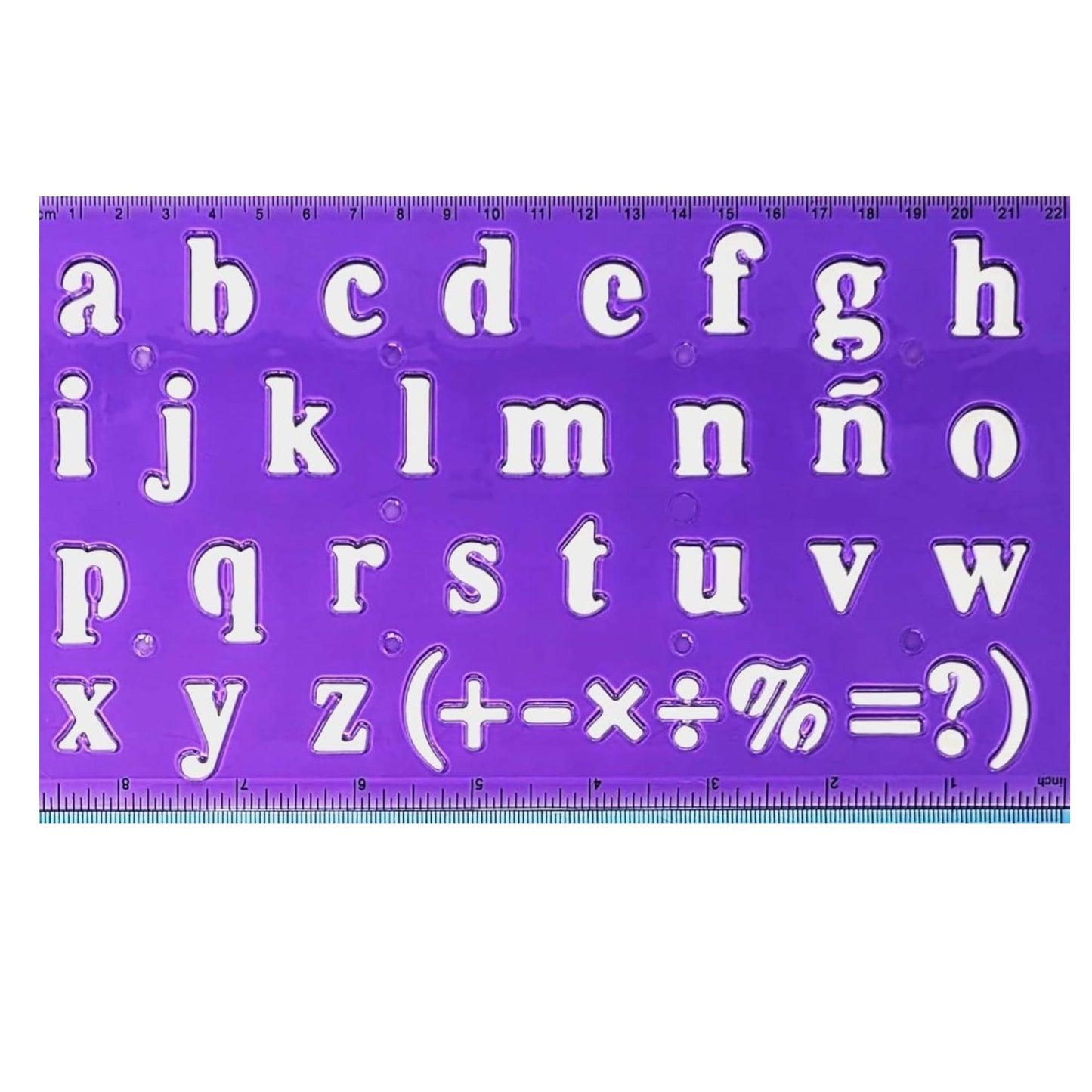 Plastic Stencil Ruler Set