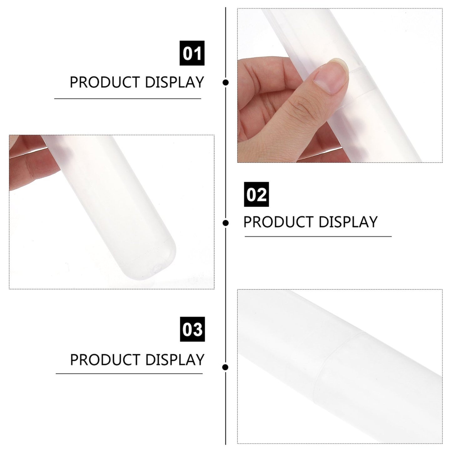 Portable Plastic Toothbrush Case/Holder/Box for Traveling & Camping