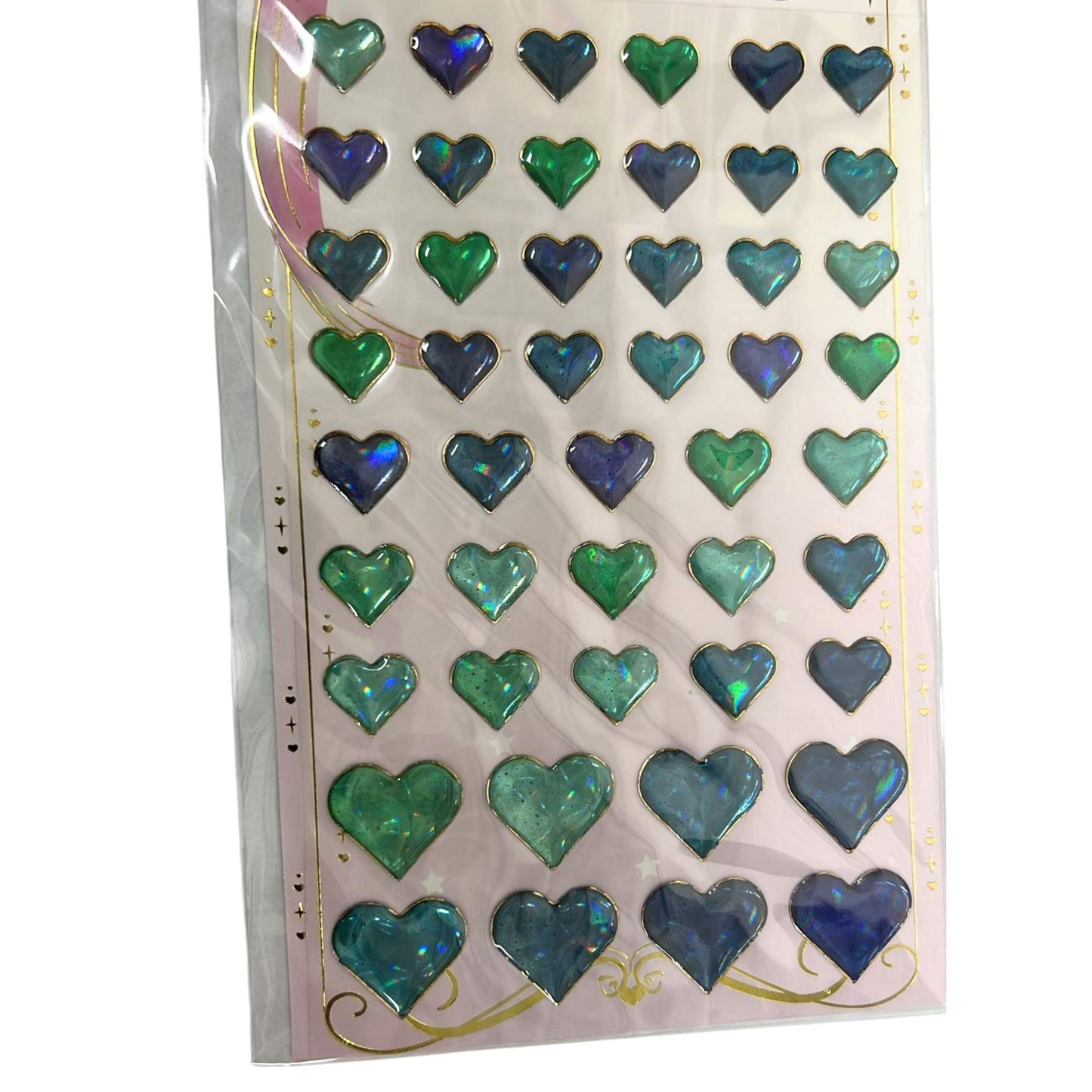 Puffy Love Heart Stickers