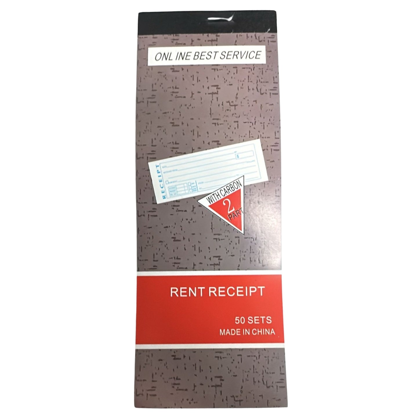 2-Part Carbonless with Log Sheet Rent Receipt Book