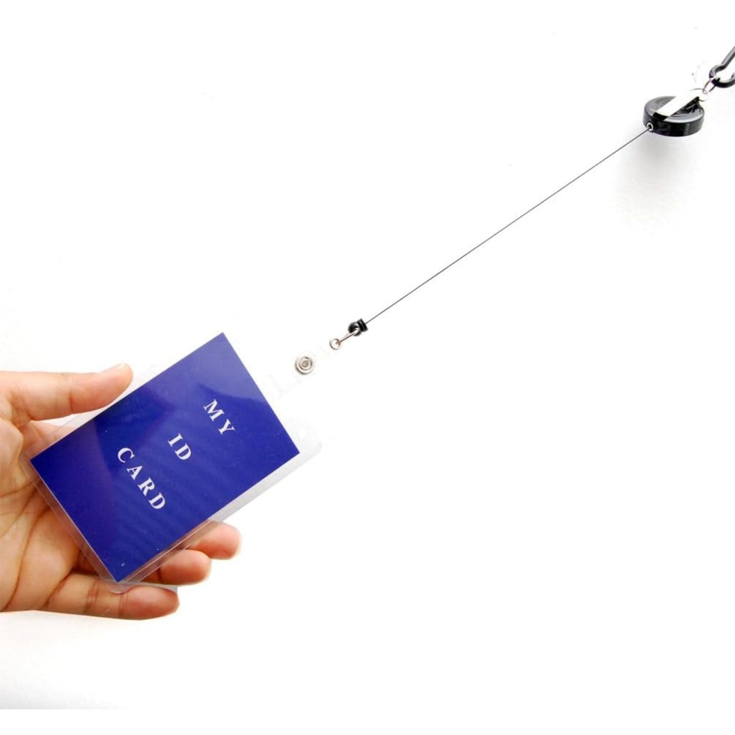 Retractable Badge Reel with Carabiner & Belt Clip