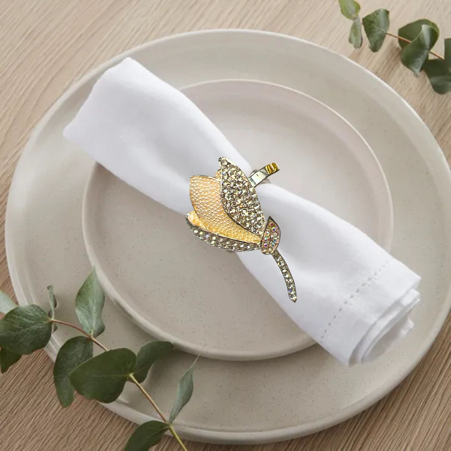 Rhinestone Silver Napkin Ring