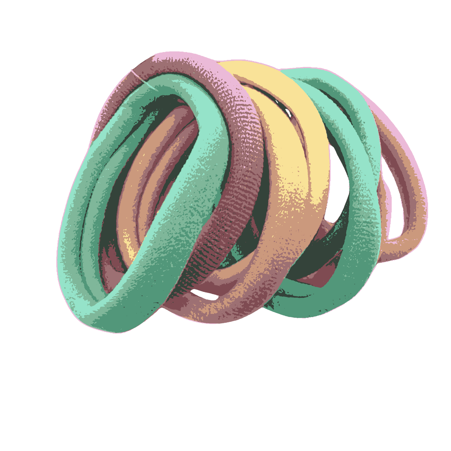 Multicolor Soft, Seamless & High-Stretch Ponytail Holders