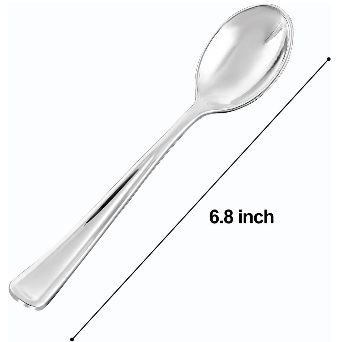 Silver Plastic Spoons