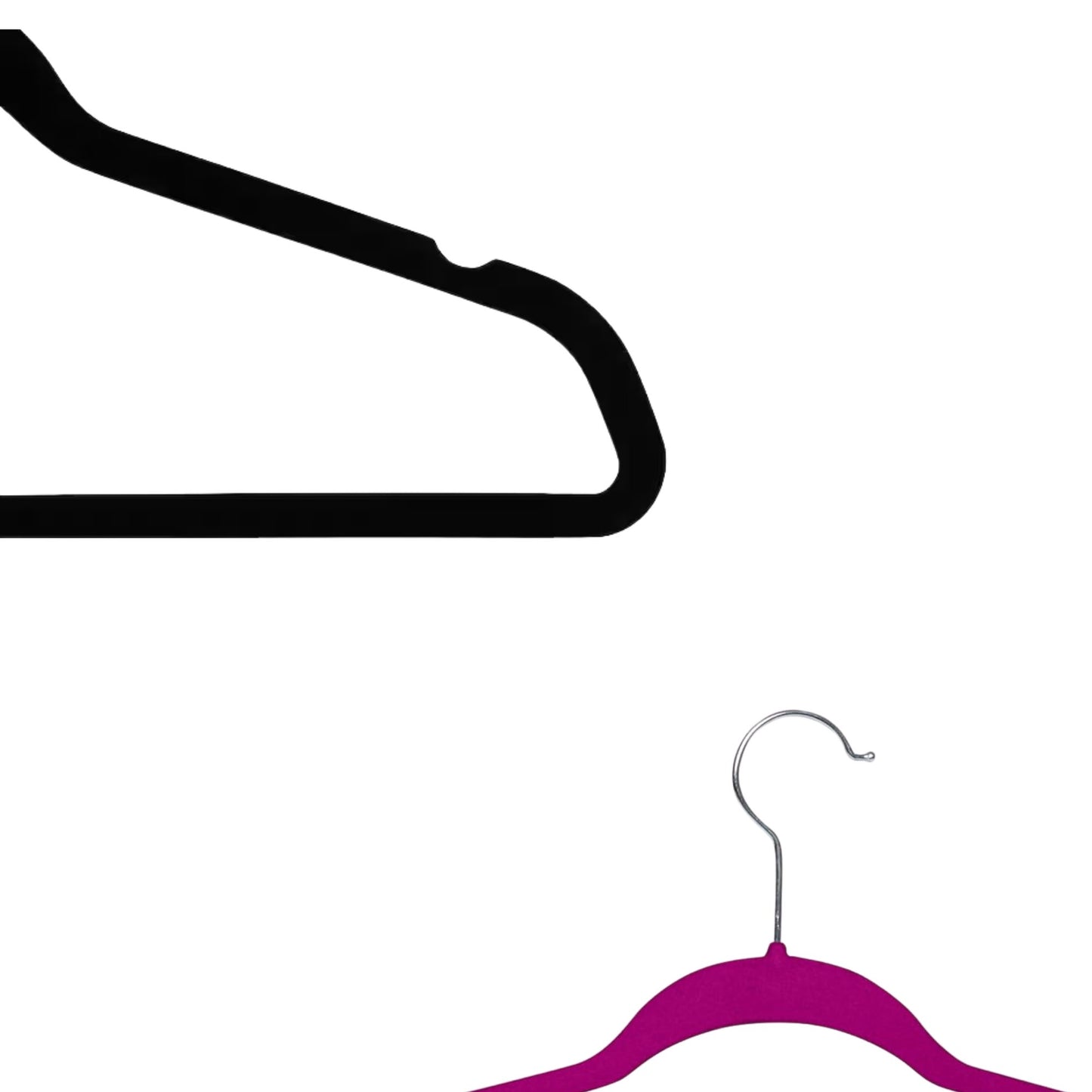 Basics Slim Velvet Non-Slip Suit Hangers with 360° Swivel Hook