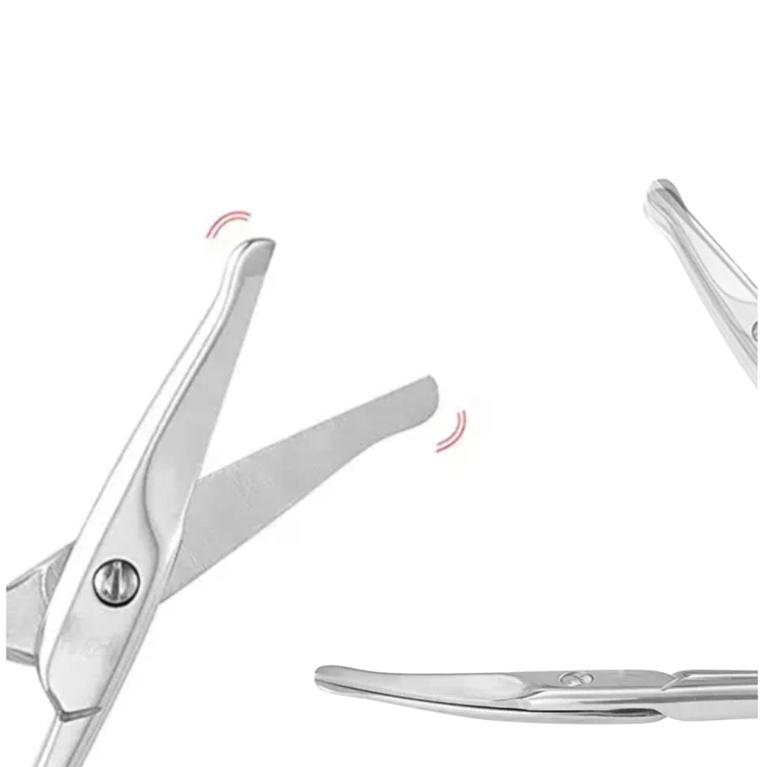 Stainless Steel Rounded Tip Facial Hair Scissors