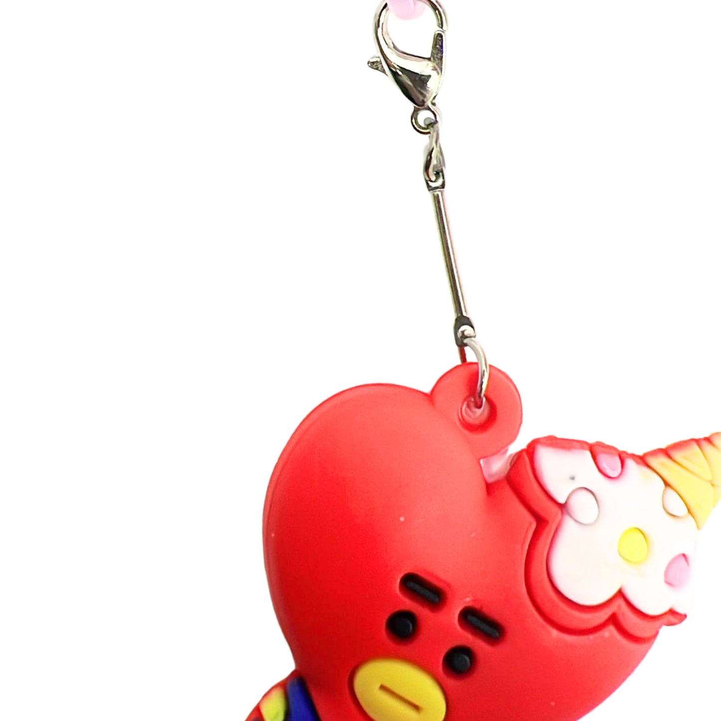 Ballpoint Pen with Stuffed Heart and Child Face Chain