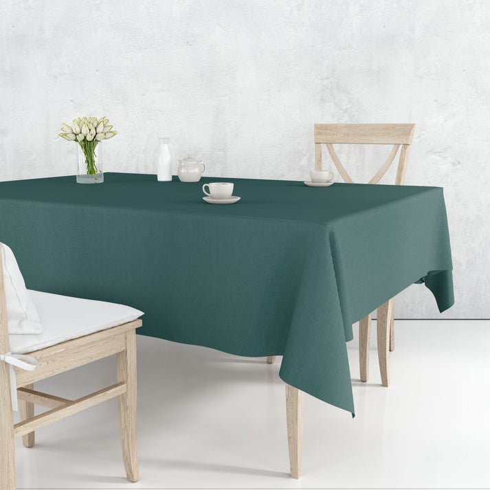 Tablecover Plastic Hunter Green Rectangular 54'' X 108'' 1 Pack Table Cover size and feature image
