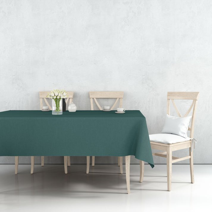 Tablecover Plastic Hunter Green Rectangular