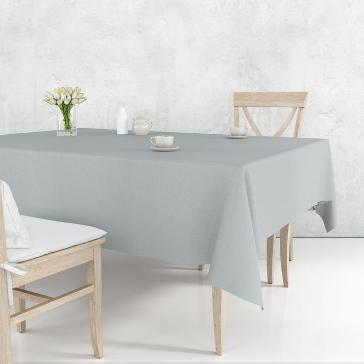 Tablecover Plastic Silver Rectangular