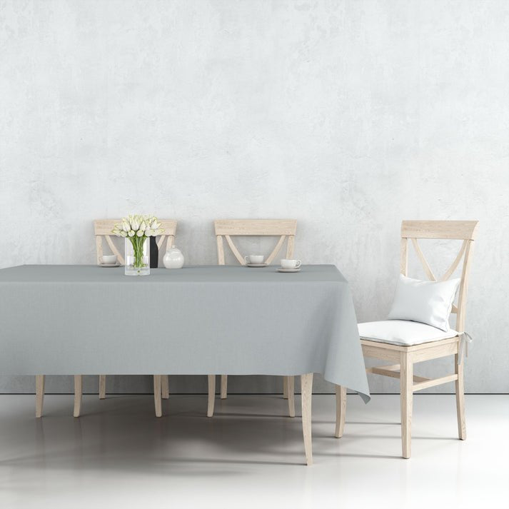 Tablecover Plastic Silver Rectangular