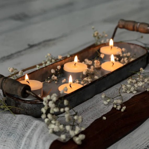 Tealight Candles White Unscented: 8 Pack Unscented Candle size and feature image