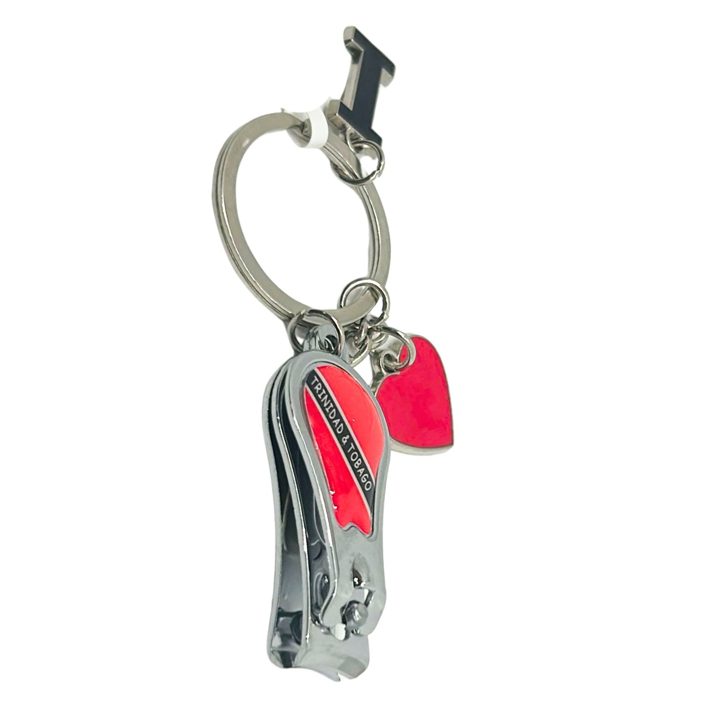 Trinidad & Tobago Flag Key Chain with Nail Clipper – Compact, Dual-Purpose Groom