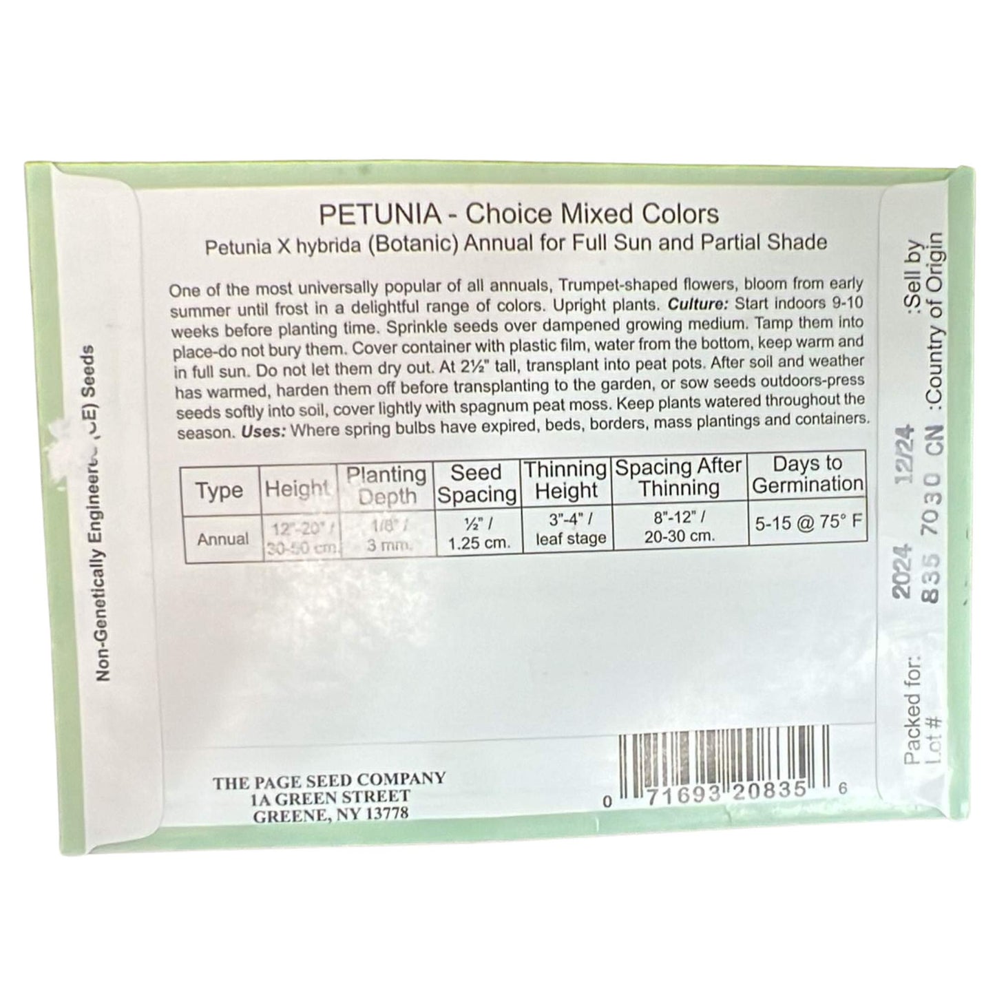 Valley Greene 100mg Petunia Seeds – Choice Mixed Colors