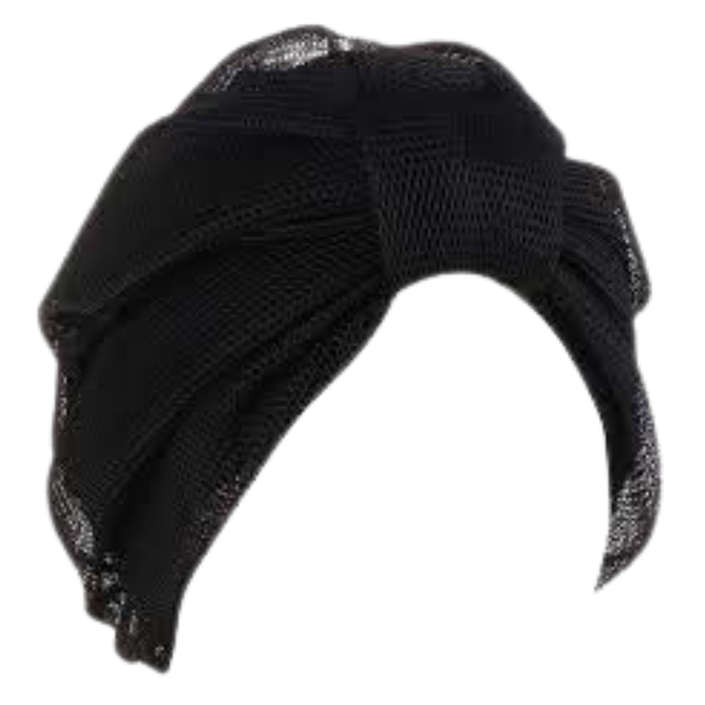 Waterproof Satin Wrap Cap Black X-Large