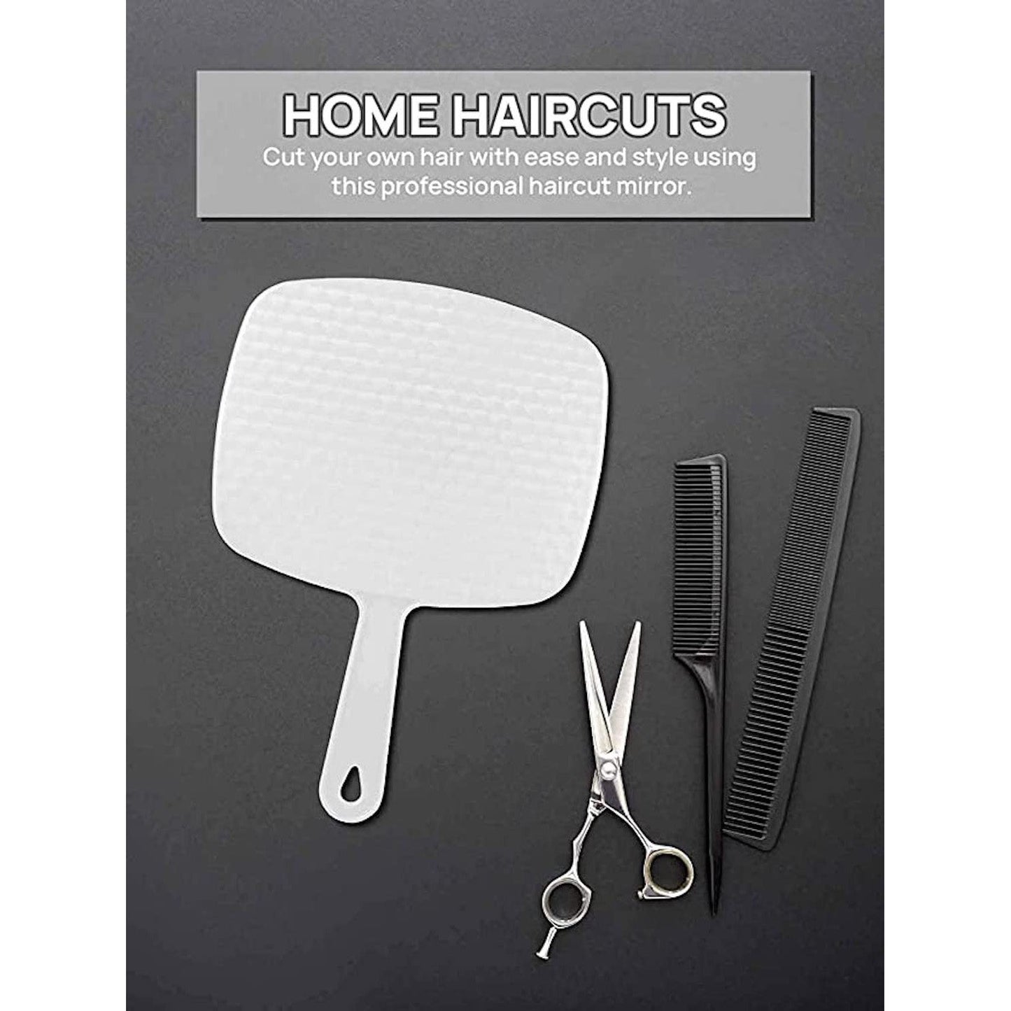 White Handheld Mirror