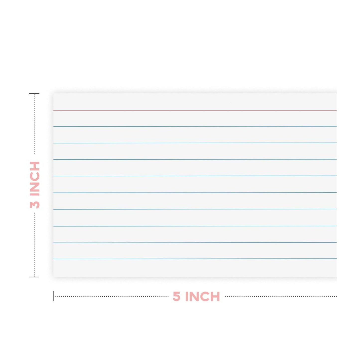 Inches White & Ruled Index Cards with Spiral Binding