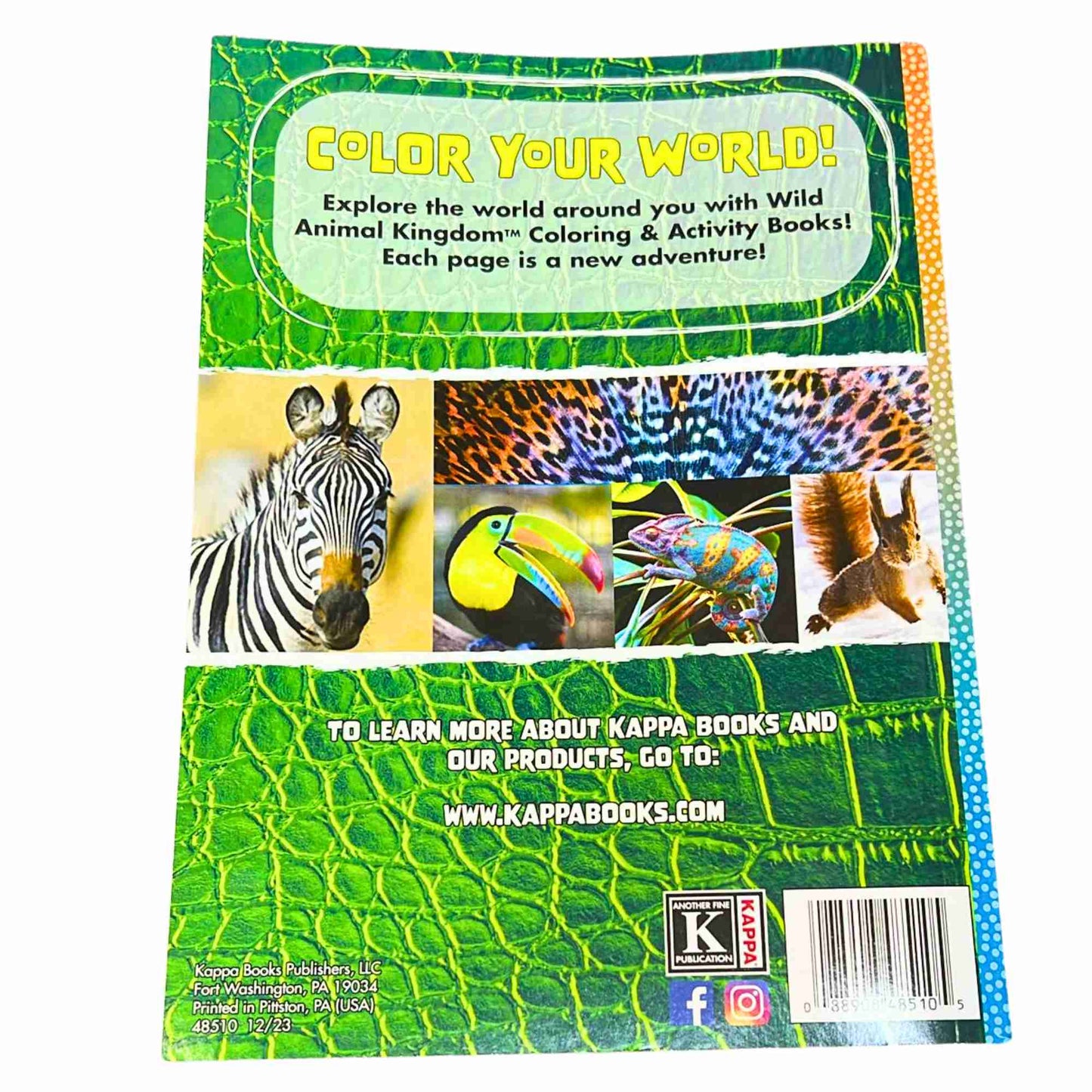 Wild Animal Kingdom Coloring & Activity Book – Kids Ages 4 to 8 Fun Learning Adventure Book