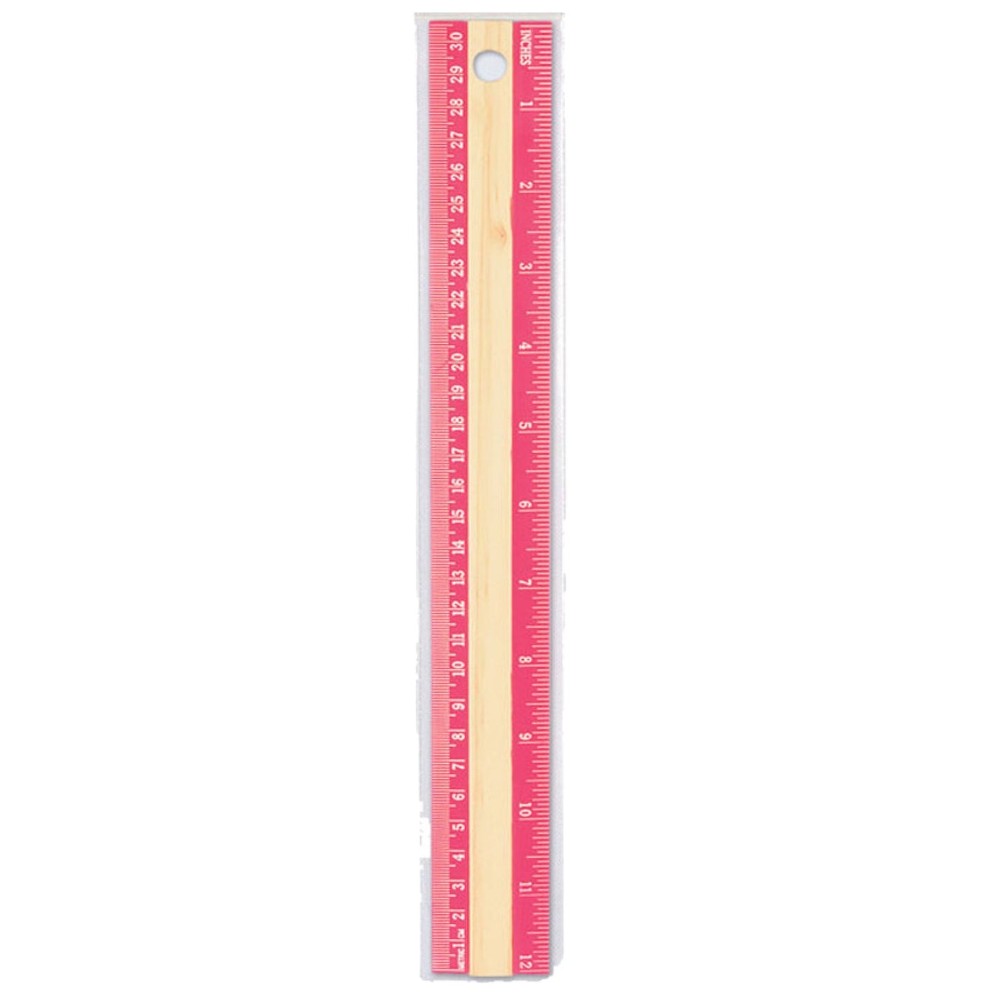 Wooden Ruler with Colored Border
