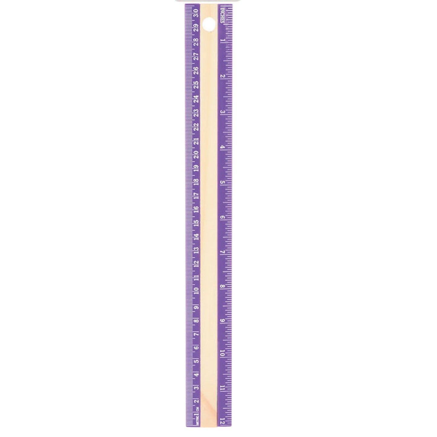 Wooden Ruler with Colored Border