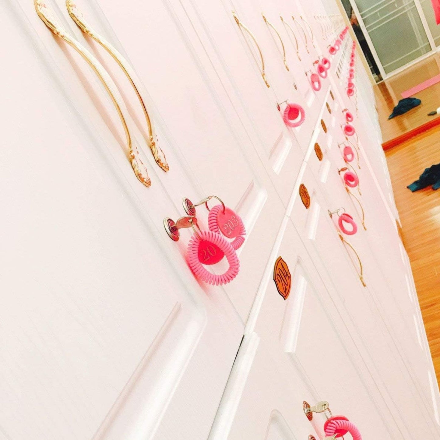 Spiral Wrist Coil Keychain with Steel Key Ring