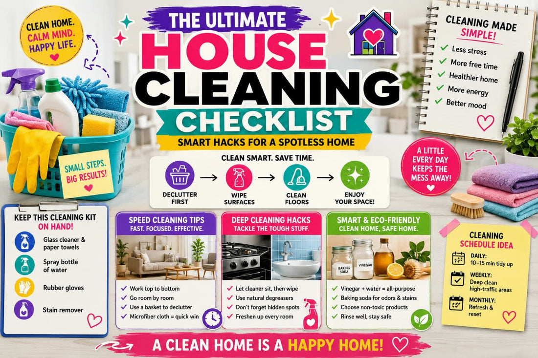 The Ultimate House Cleaning Checklist Smart Hacks for a Spotless Home