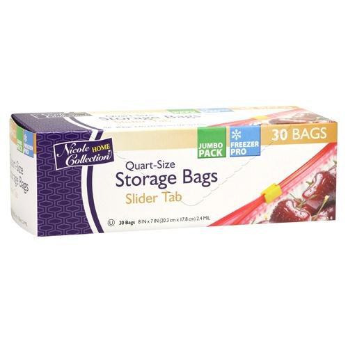 Quart Size Freezer Storage Bags with Slide Plastic Food Storage & Serving VeZee