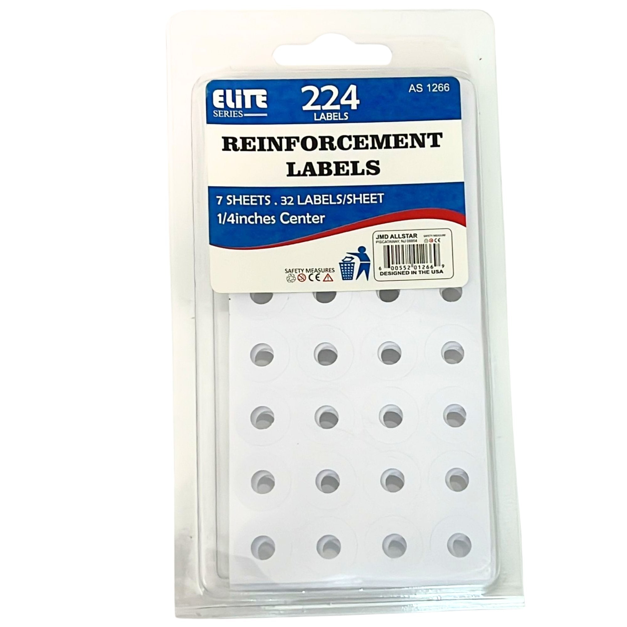 1/4 Inch Center Reinforcement Labels – 224 Labels & Tags Label School main product image