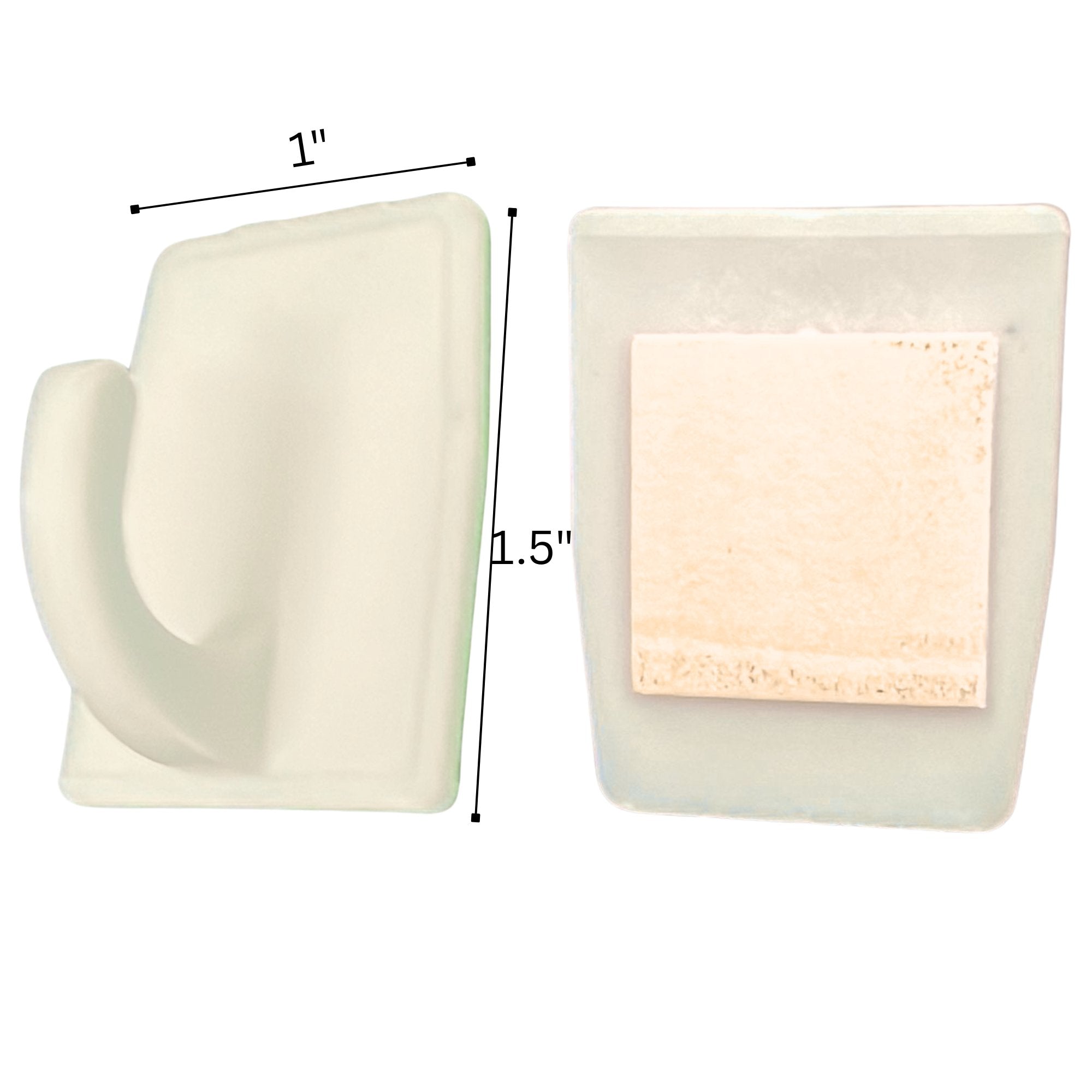 1.5" Xtra Tuff Adhesive Hooks:12 Pack Utility Hooks Hardware product detail image