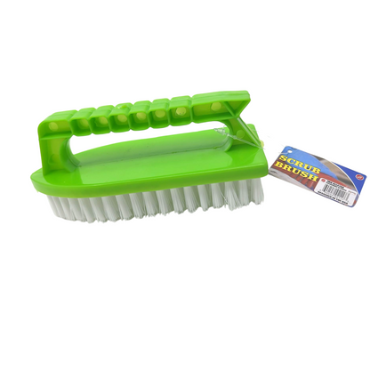 99¢ - Iron Style Scrub Brush – Hard Bristle Plastic Cleaning Brush for Laundry, and Household Use: 1CT