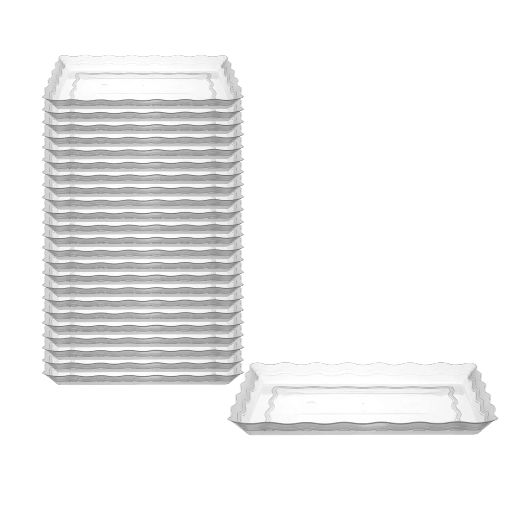 9''X13'' Clear Plastic Rectangular Tray Kitchen Catalog, Disposable Plates product image 5
