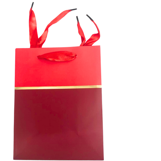 99¢- Gift Bag – 1 pcs Festive and Reusable Bag for Celebrating Special Moments ..Orange Ribbon: 1CT